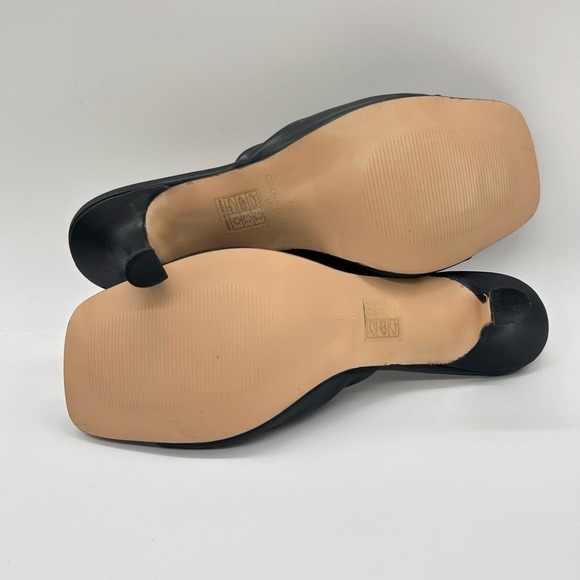 Journee Signature Sandals Women 11 Black Finlee Leather Dress Nordstrom $149 NEW - Picture 9 of 12